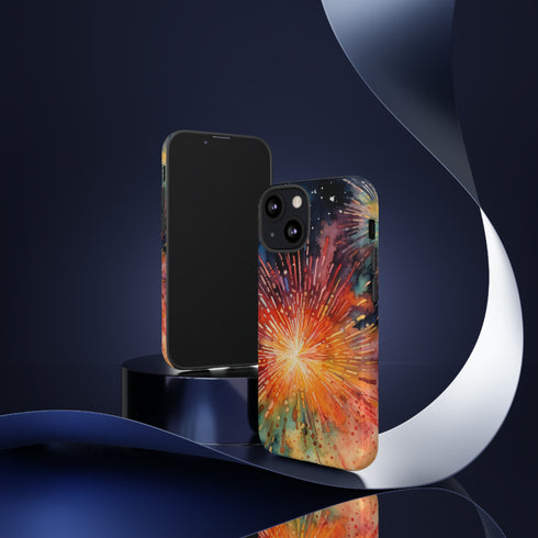 Summer Fireworks in Watercolor - Impact Resistant Phone Case
